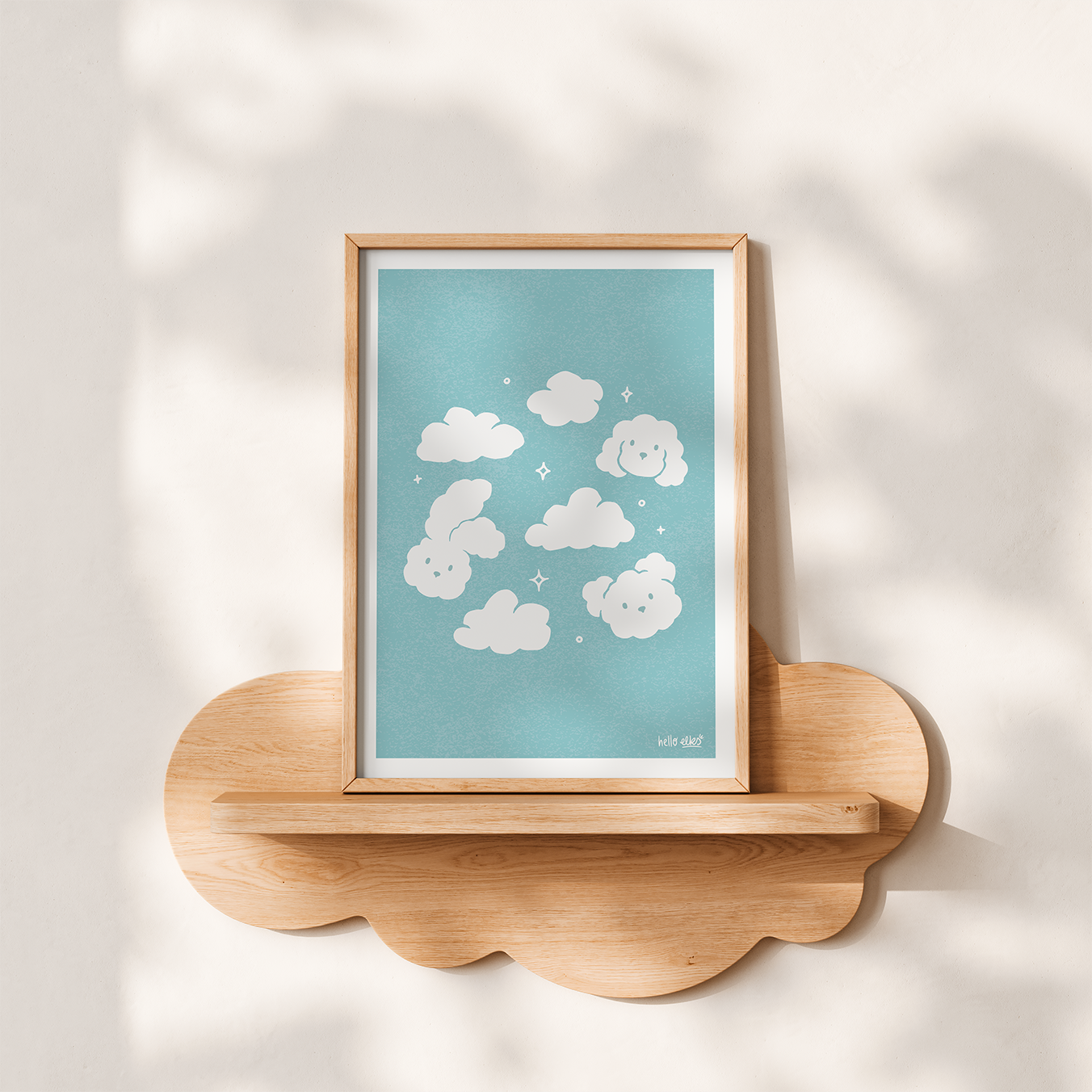 Cloud Animals Digital Art Print
