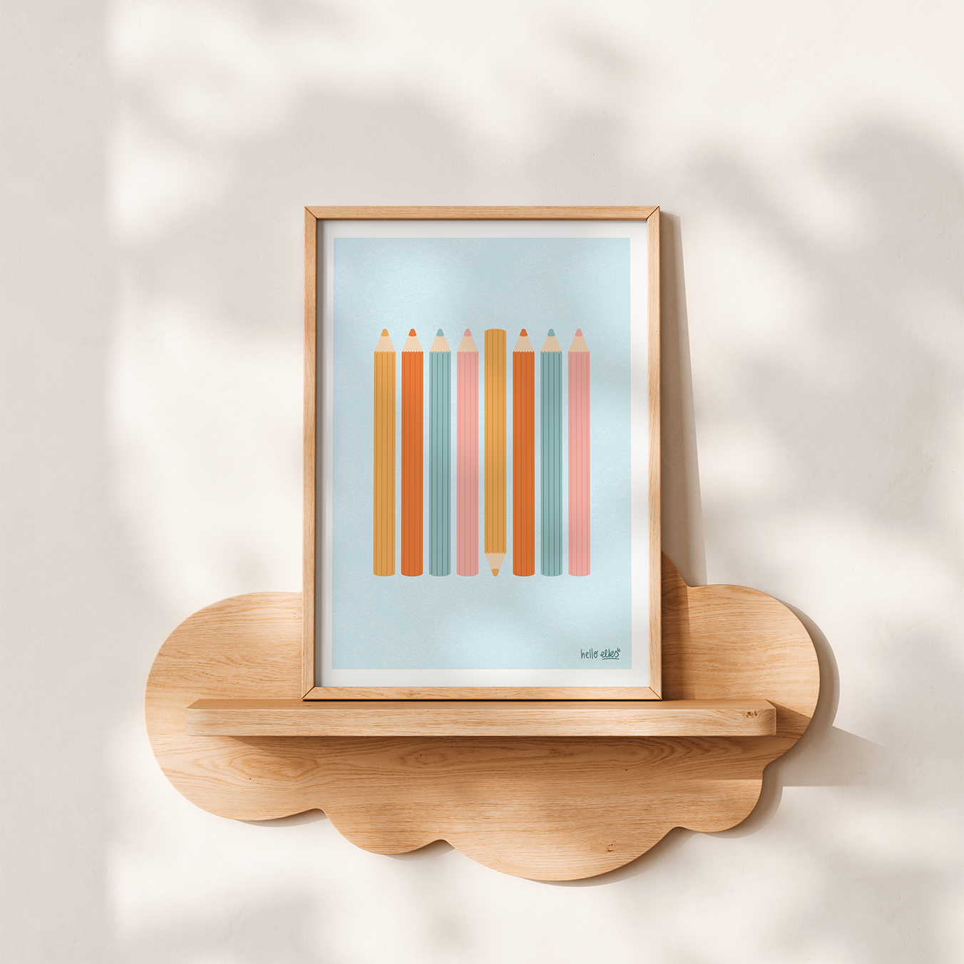 Coloured Pencils Digital Art Print