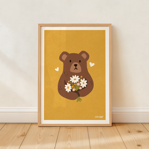 Honey Bear Digital Art Print