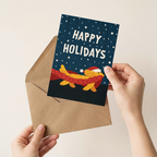 Happy Holidays Dog Card