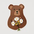 Flower Bear Sticker