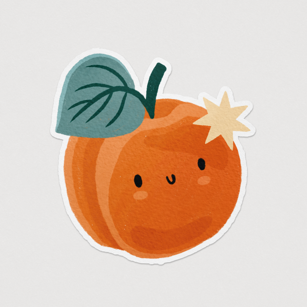 Peachy Sticker