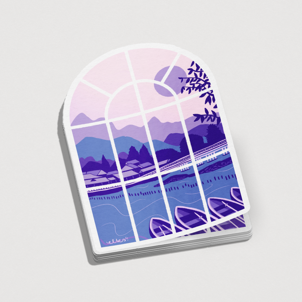 Window to Kyoto Sticker