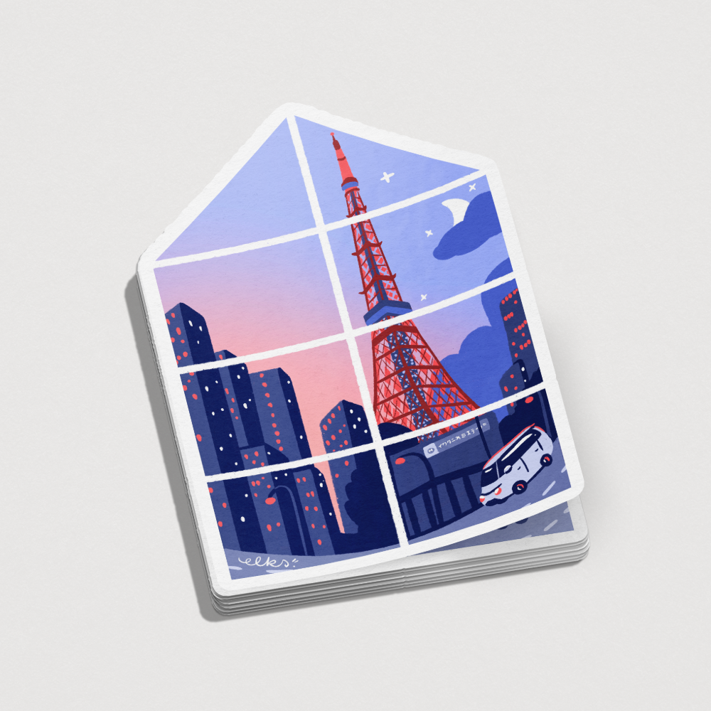 Window to Tokyo Sticker